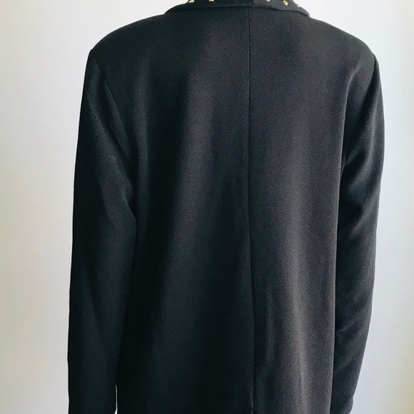 Michael Kors Studded Black‎ Blazer Jacket  Career Office Minimalist Small NWT - Picture 4 of 8